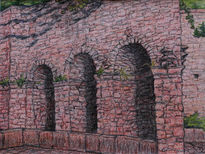 Castle Garden, 16x12 cm, 2001