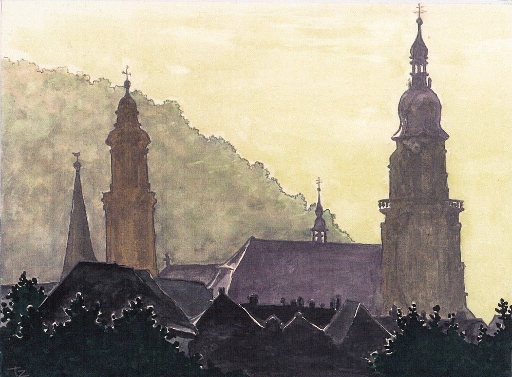 Silhouettes of Heidelberg, 24x18 cm, 2013