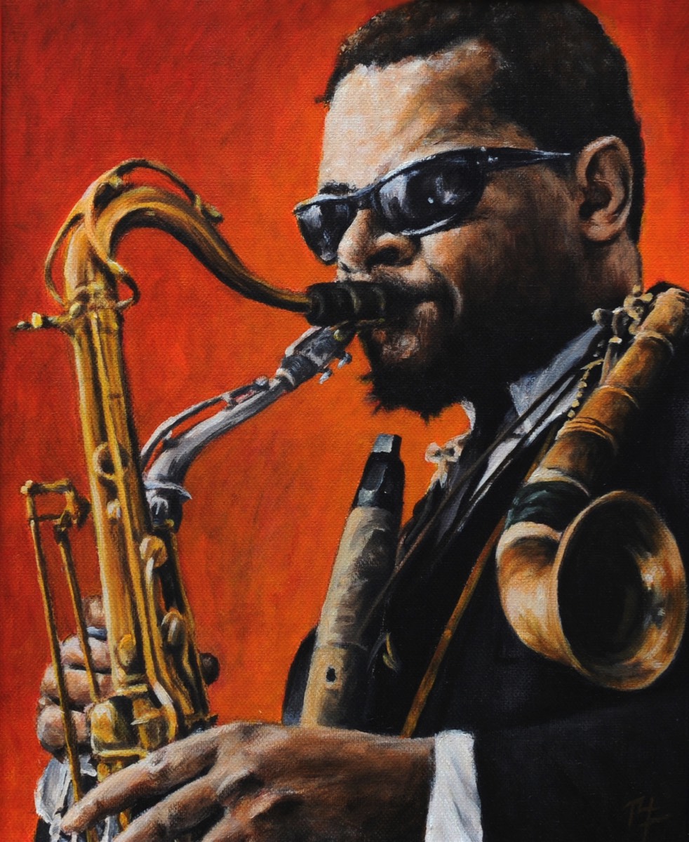 Rahsaan Roland Kirk, 50 x 60 cm, 1996